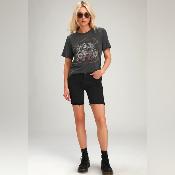 Lulus Graphic Thunder Motorcycle T-Shirt - Picture 7 of 11